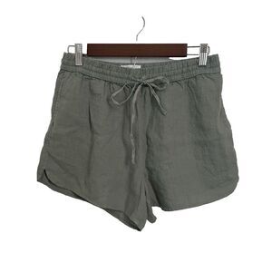 C And C California 100% Linen Sage Green Shorts Womens Medium Coastal Beachy 2.5